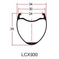 LCX930 gravel rim drawing