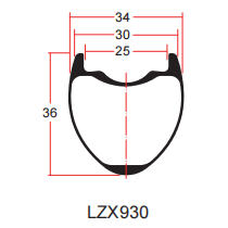 LZX930 gravel rim drawing