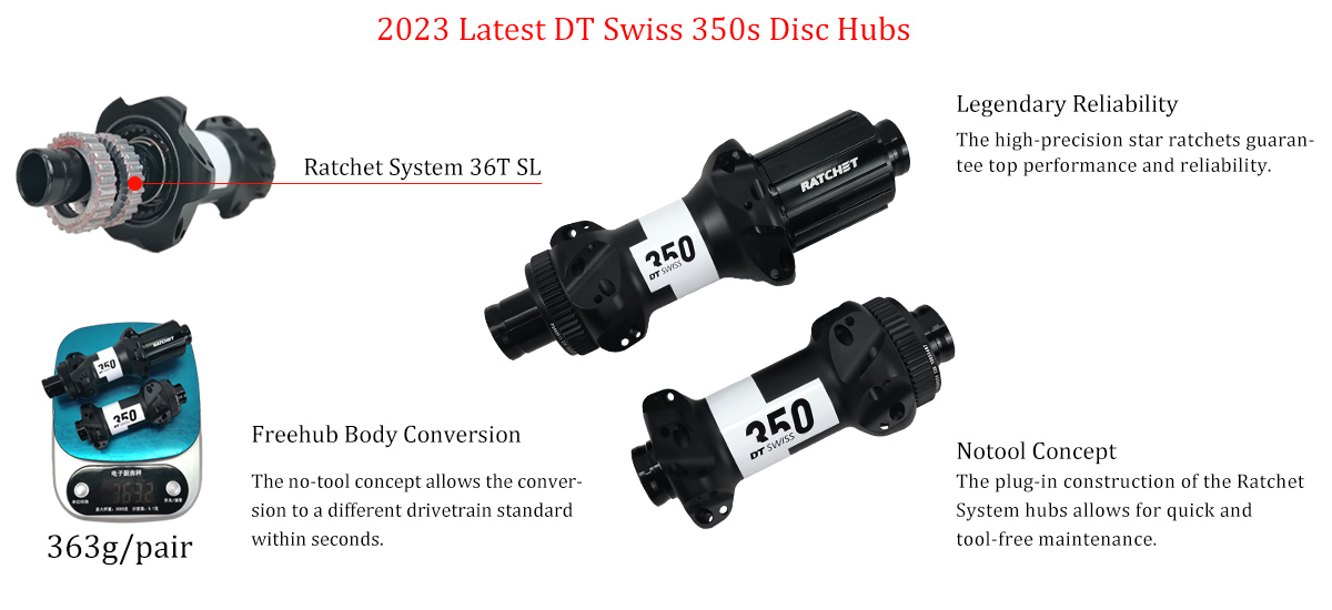 2023 Derniers moyeux à disque DT Swiss 350s