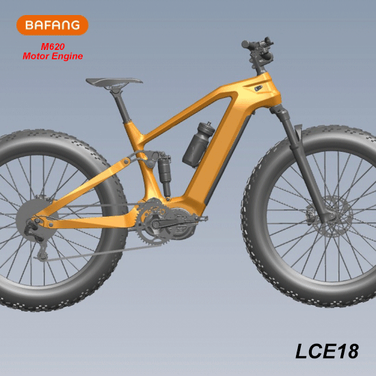cadre de vélo électrique à suspension complète
